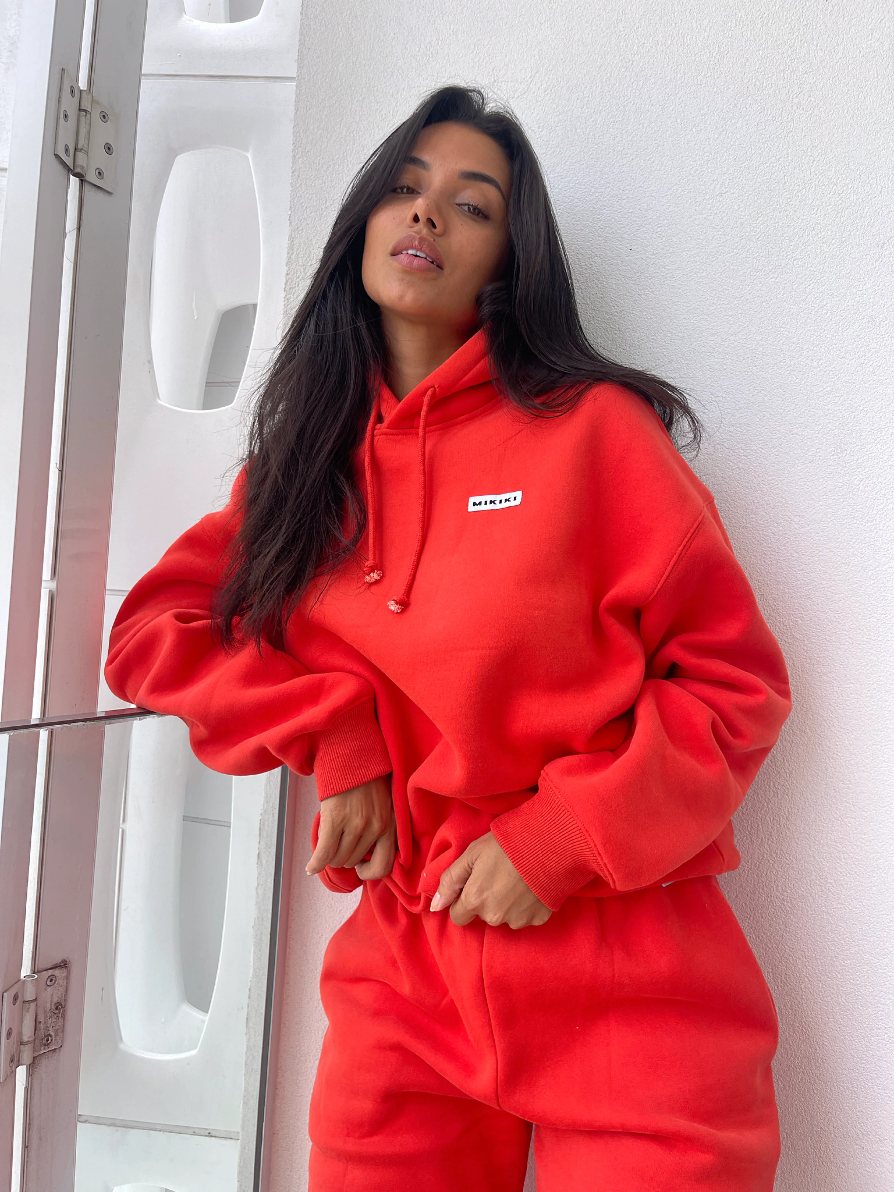 NEW: M I K I K I Label Joggers - Red - Image 4